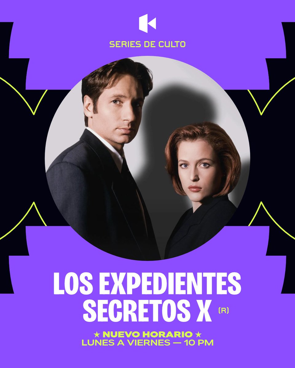 MyKanadeCL's tweet photo. Los agentes Mulder y Scully investigan casos inexplicables vinculados a fenómenos paranormales, conspiraciones gubernamentales y vida extraterrestre, enfrentándose a misterios que desafían la lógica y ponen en duda la verdad.

LOS EXPEDIENTE SECRETOS X
Lunes a Viernes, 10 PM https://t.co/sNKsiK4y2B