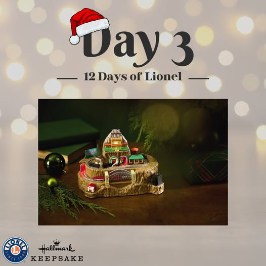 We’re keeping the excitement rolling with Day 3 of our 12 Days of Lionel Giveaways with Hallmark Keepsake Ornaments!🎁 Enter below for a chance to win.
woobox.com/jhfgho