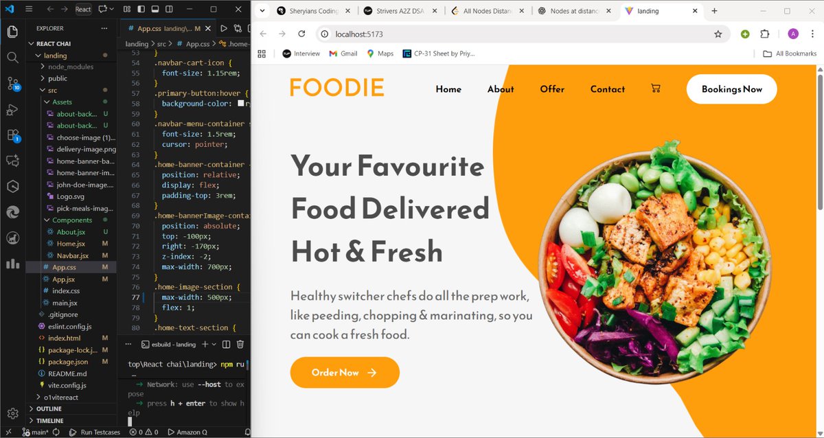 craft_withcode's tweet image. Day 55 of coding until I get a job!

✅ solve 1 binary tree questions 

✅ Revise 4 questions of link list 

✅ make a simple page using react js 
#100DaysOfCode #DSA #buildinpublic #WebDevelopment