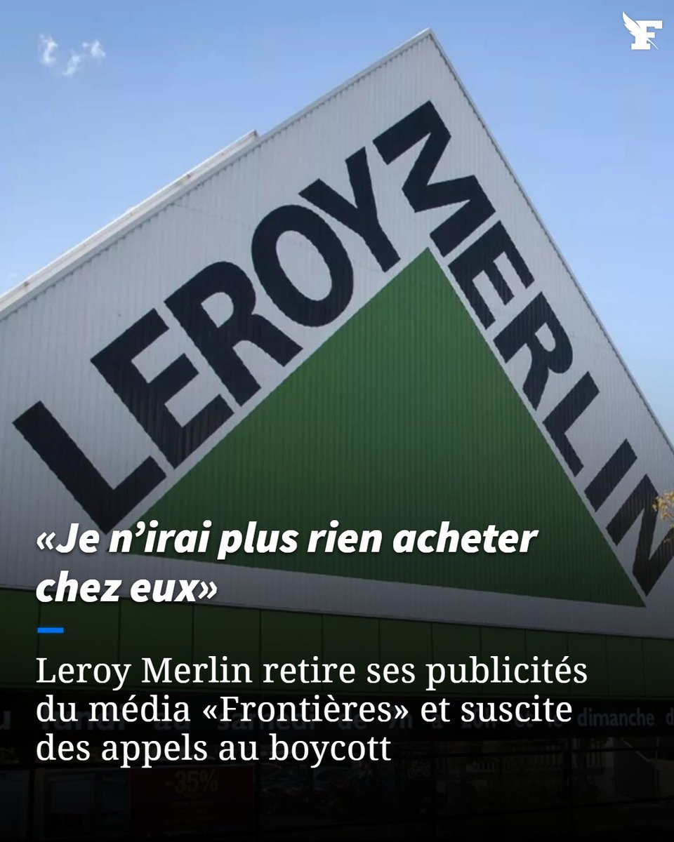 Le_Figaro's tweet image. L’enseigne de bricolage explique ne pas cautionner les «propos» et «messages» relayés par le magazine identitaire, qui dénonce de son côté une «campagne massive de harcèlement» visant à l’«assécher» financièrement. →l.lefigaro.fr/p7la