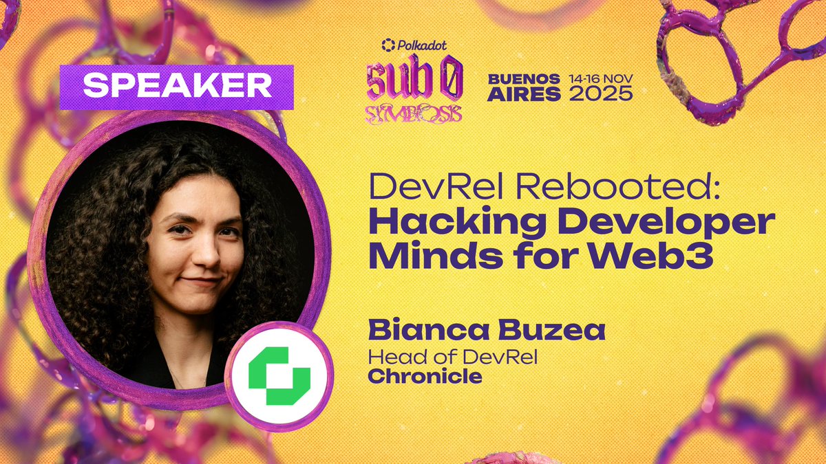 buzea200's tweet image. @Polkadotsub0, joining a fireside chat &quot;DevRel’s New Dawn: Web3 Team Alchemy&quot; and delivering a  presentation &quot;DevRel Rebooted: Hacking Developer Minds for Web3&quot;.
