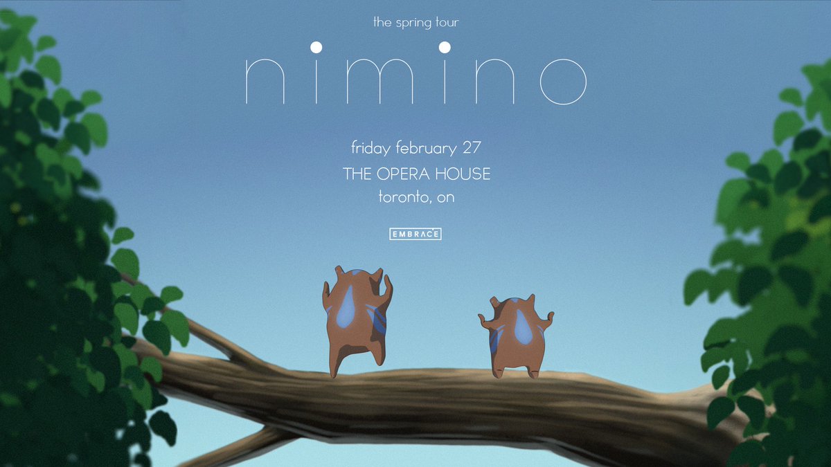 JUST ANNOUNCED: London-based electronic music producer nimino takes over The Opera House with his genre-bending sounds and energetic vibes on Friday, Feb 27!
PRESALE: Thurs, Nov 20 | CODE: BETTER
🎟️: ticketmaster.ca/event/1000636D…