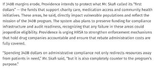 A Washington hospital outlines its preparations for 340B rebates and makes a great point in this <a href="/BeckersHR/">Becker's Hospital Review</a> article, pointing out a glaring irony about all the administrative complexity. beckershospitalreview.com/pharmacy/insid… 

#Protect340B #340BMatters