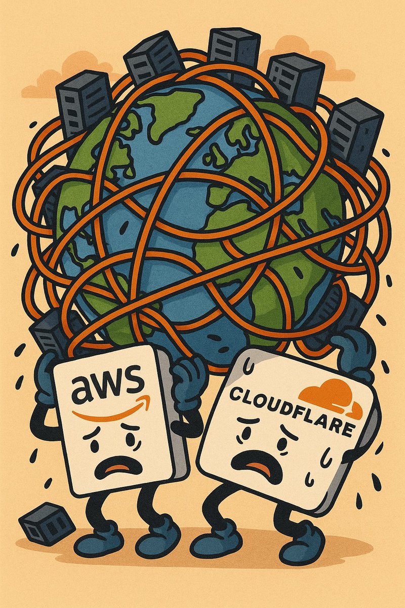 Tech2TBA's tweet image. It turns out that a vast majority of the internet infrastructure of the world is running on #AWS and #Cloudflare.

Decepticons now know what to do.