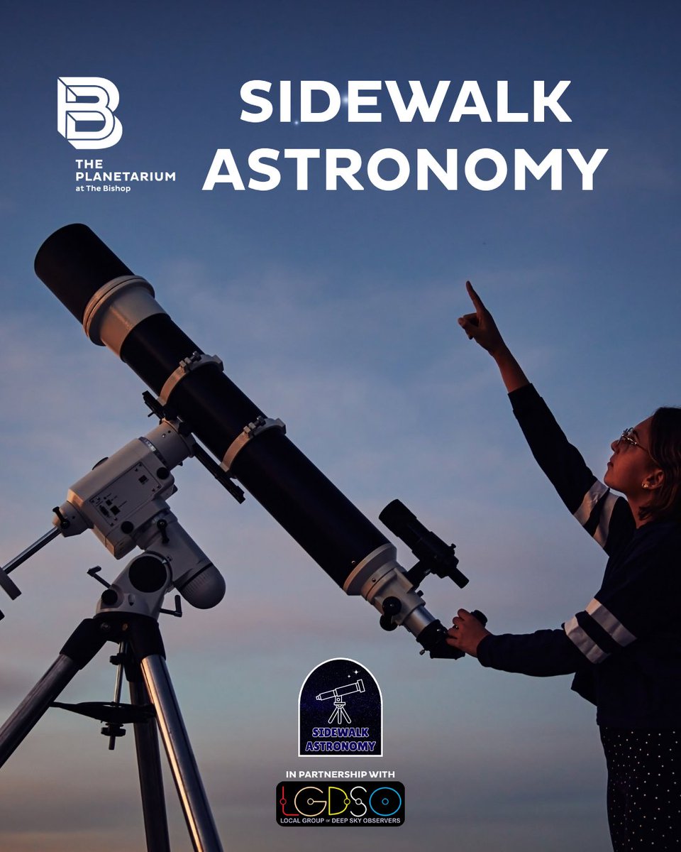 Join us under the stars for Sidewalk Astronomy on December 5,  6–10 pm! 

Enjoy telescope views of planets, moons &amp; deep‑sky wonders. Plus, FEWD Tent, Sol Sipsters Coffee, and Edible Cookie Dough Cafe will be there.

It's a free event to attend - see you then!