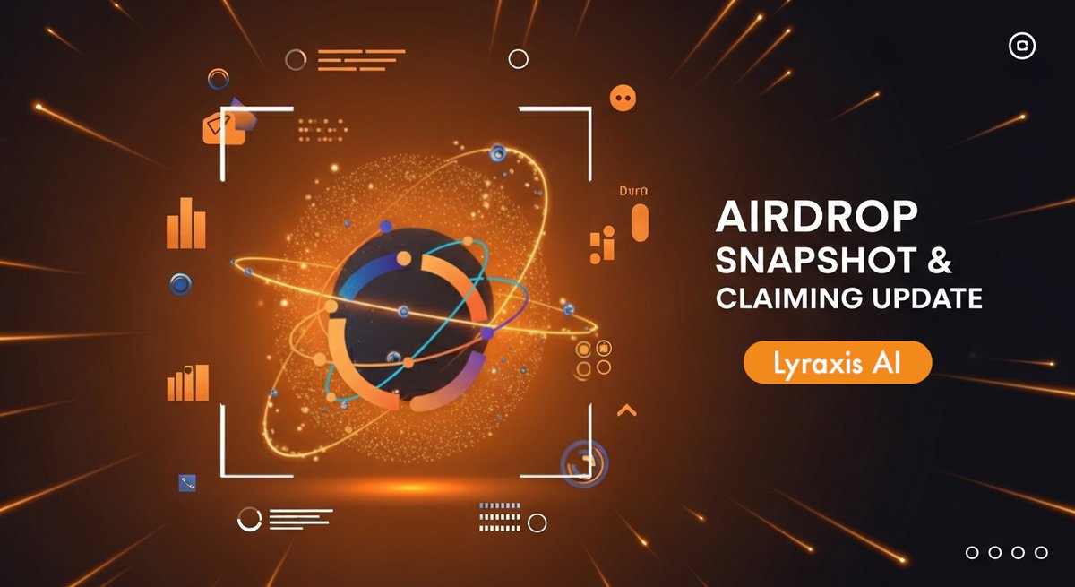 🚀 Lyraxis Airdrop Snapshot Has Begun! | Claiming Starts Nov 20th

The Airdrop Snapshot is officially LIVE and will run for the next 24 hours. All user balances, activities, and engagement within this window will be captured for the upcoming airdrop distribution.
Airdrop claiming