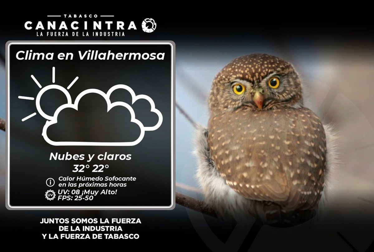 CANACINTRA_Tab's tweet image. #ClimaTabasco