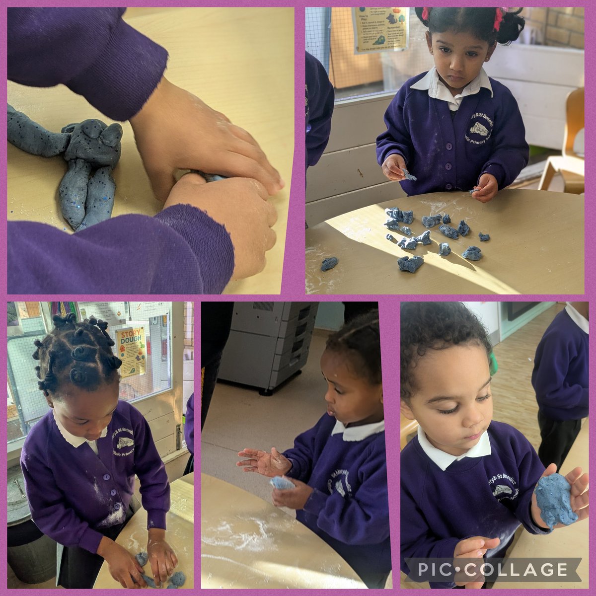 StMaryStBen's tweet image. First Story Dough and nursery LOVED it! 
We woke it up, warmed it up, and even created a friend for Barbara’s wobbler. We explored new vocabulary When the “destruction button” was pressed, tucked our Story Dough back to sleep ! @canigoandplay #PlayingIsLearning #Imagination #Fun