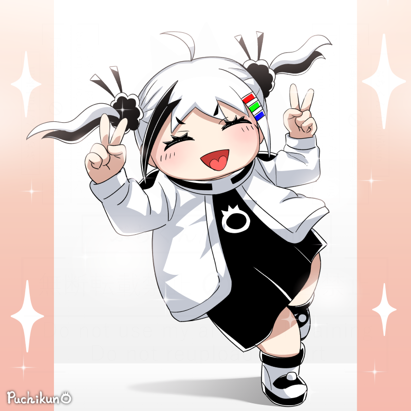 「おはモノチ 「ピースピース!だっちー!」 #MonochiProject」|ぷちくん/puchikun（絵師）のイラスト