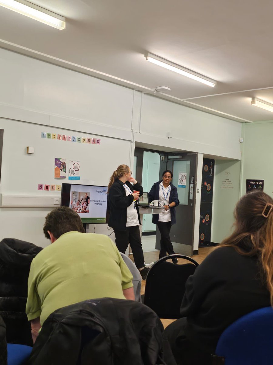 gouriSLT's tweet photo. Are you even a dysphagia practitioner SLT if you don’t hand out thickened shots at training?  

Dysphagia training for 24 hour care home staff @rdash_nhs with @jacintaecho
- strategies to promote independence
- IDDSI levels and feeding exercises 
- mental capacity &amp; EDAR https://t.co/ue4dS42n4O