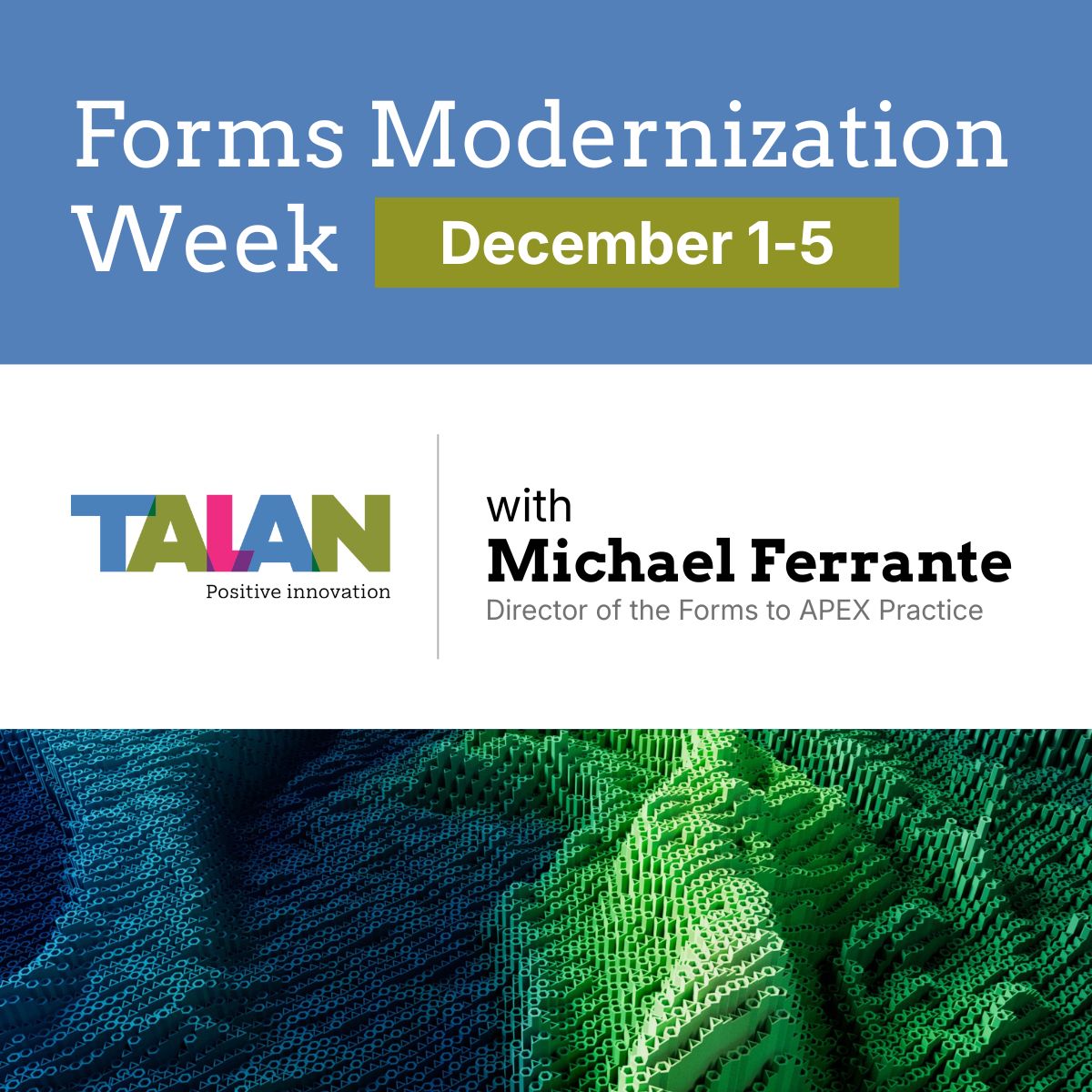 TalanOracleTech's tweet image. Forms Modernization Week is coming.

We’re celebrating #OracleForms and exploring what’s next with #orclapex through multiple sessions, expert insights, and daily content.

Featuring Michael Ferrante, former Oracle Forms PM.

Sign up: talan.com/americas/en/fo…

#FormsModWeek