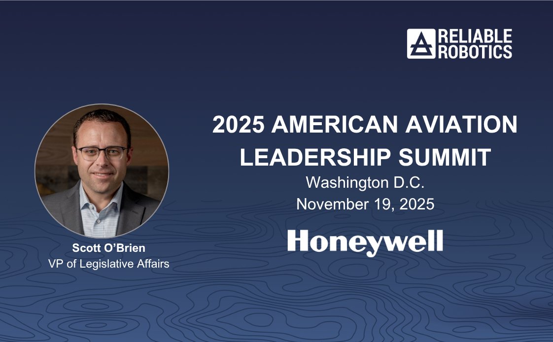 We're gearing up for <a href="/Honeywell_Aero/">Honeywell Aerospace Technologies</a>'s inaugural American Aviation Leadership Summit tomorrow.

Reliable will join the panel: "Navigating Aviation Certification Pathways to Autonomy and Artificial Intelligence" with <a href="/WiskAero/">Wisk</a> and <a href="/anduriltech/">Anduril Industries</a>, moderated by <a href="/DLA_Piper/">DLA Piper</a>.

#UAS