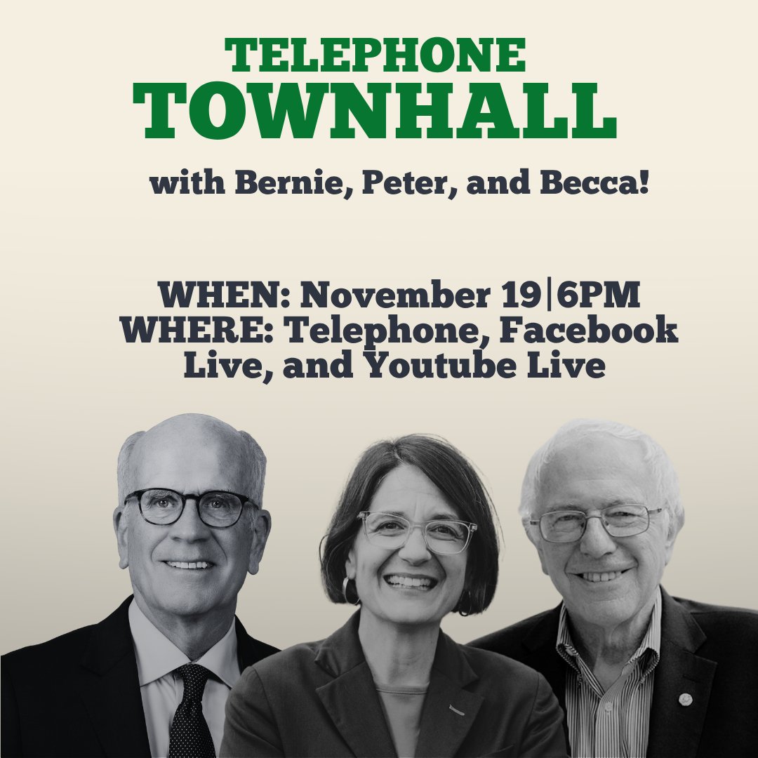 RepBeccaB's tweet image. 🏔️ Town Hall Time🏔️

Join @SenSanders, @SenPeterWelch, and me for a virtual town hall to answer your questions on healthcare.

Wednesday, 11/19, at 6pm

Register here: outreach.senate.gov/iqextranet/EFo…