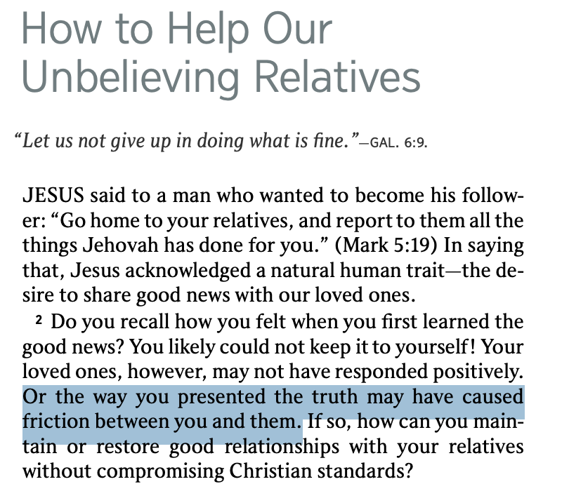 pimitopomo's tweet image. Study Watchtower February 2026: “If your beliefs cause friction, maybe you presented them wrong.”

Not the blood ban, shunning, or apocalyptic worldview but YOU.

#exjw #watchtower #jworg