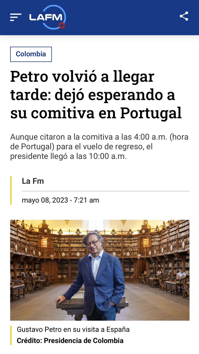 ¿La probada visita de <a href="/petrogustavo/">Gustavo Petro</a> al stripclub lisboeta tiene algo que ver con que haya hecho esperar 6 horas a su comitiva en el aeropuerto?

amp.lafm.com.co/politica/gusta…