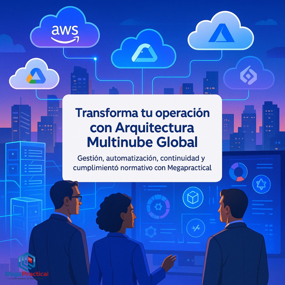 megapractical's tweet image. ¡Desbloquea el poder del multicloud con Megapractical! ☁️

Nuestro equipo de expertos integra estrategias en la nube, asegurando cumplimiento y resiliencia. Descubre la eficiencia y agilidad hoy.