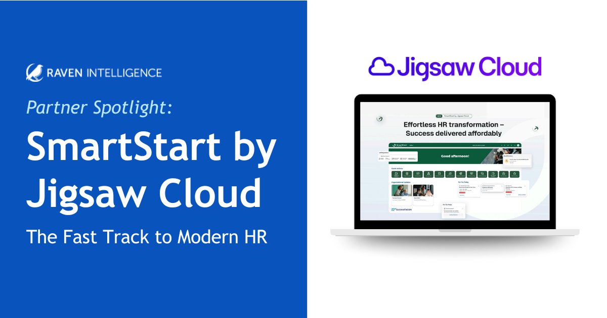 ravenintell's tweet image. We’re excited to highlight SmartStart, Jigsaw Cloud’s new AI-enabled HR solution designed to bring the power of @SAP @successfactors to small and mid-sized businesses.

Learn more about SmartStart: hubs.li/Q03T8DP90

#JigsawCloud #SmartStart #RavenIntelligence