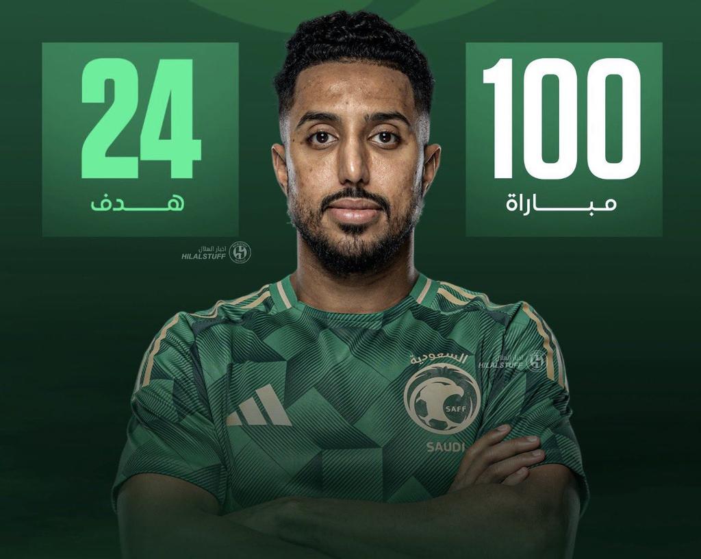 نفخر باللاعب السعودي سالم الدوسري الذي دخل النادي المئوي ونفخر بإنجازاته/
100 مباراة دولية
14 سنة
24 هدف فقط ( 5 ركلات جزاء مسجلة )
6 ركلات جزاء مهدرة ( حاسمة )
0 بطولات دولية