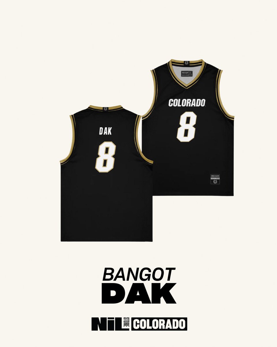 Bangot Dak isn’t just showing up — he’s setting a new standard in Boulder. His quiet grind and loud results make him one of Colorado’s most exciting emerging athletes.🦬🏀
Check out his merch line and be part of the movement.

#skobuffs #cubuffsbasketball #coloradobasketball