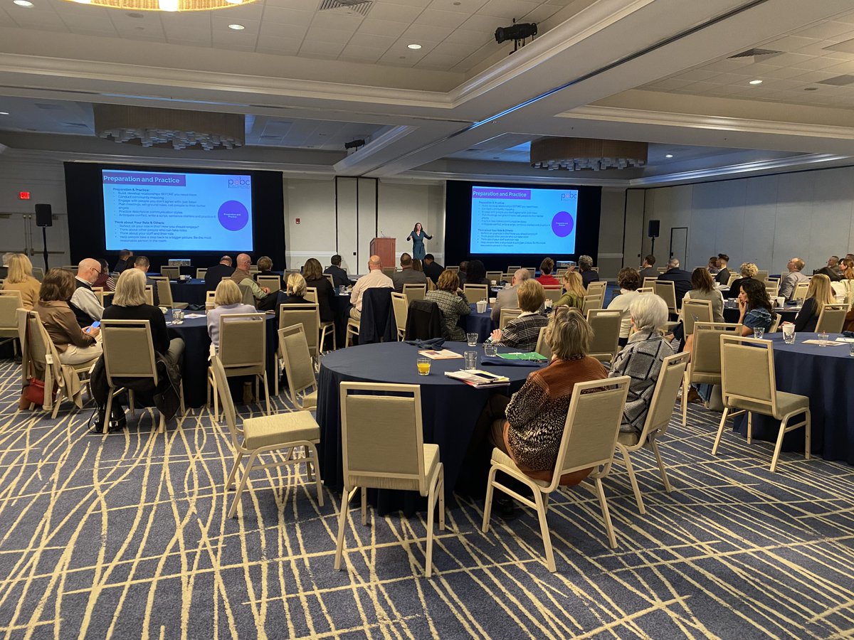 At the CAPSS Conference in Newport, RI, watching Katy's keynote for Superintendents! We need to honor humanity and find common ground in public education. Join the conversation! pebc.org/forward-from-p…