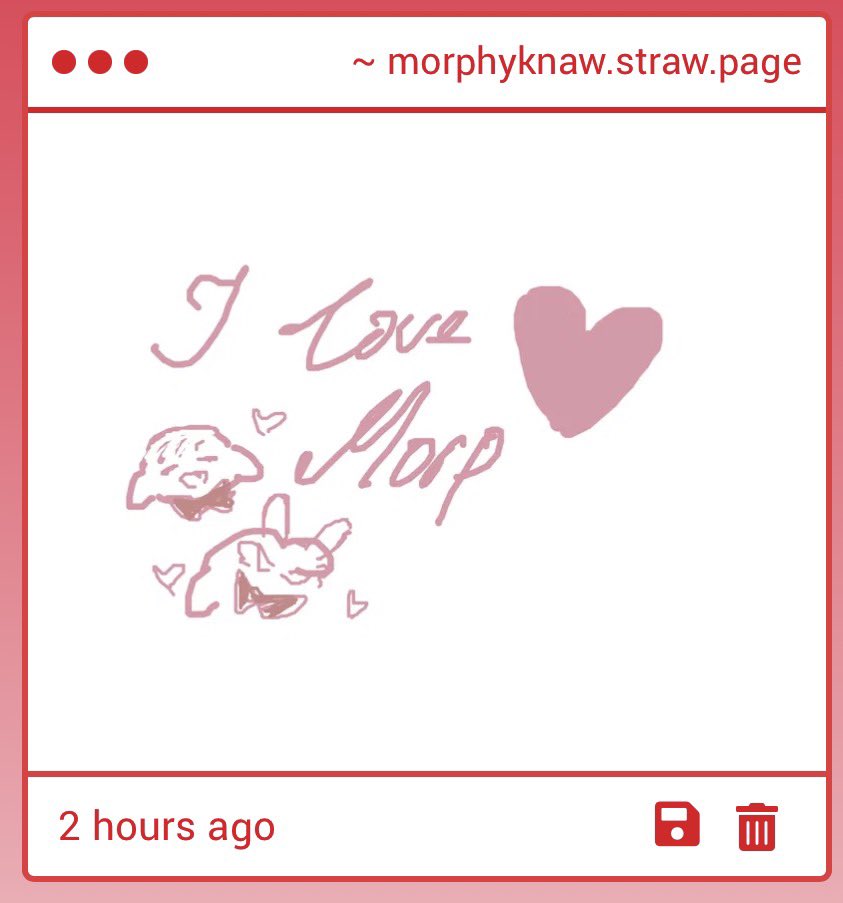 ILYT!!!! THANK YOU FOR THE BUNNIES!!! 
morphyknaw.straw.page