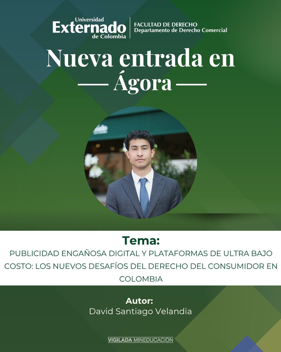 En nuestra más reciente entrada, Santiago Velandia analiza cómo modelos como Temu están desafiando los marcos regulatorios actuales mediante prácticas comerciales que pueden inducir a error al consumidor.

🔗 Lee el artículo completo aquí: agoramercatorum.uexternado.edu.co/publicidad-eng…