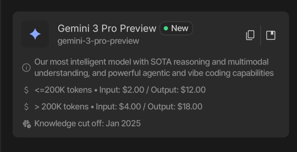daniel_mac8's tweet image. &quot;Gemini 3 is too expensive&quot; is a horrifying take.

Do you know how much GPT-3 cost per 1 million output tokens?

&amp;gt; $20.

Its score on ARC-AGI?

&amp;gt; 0%!

Gemini 3 is not too expensive. You&apos;re too cheap.