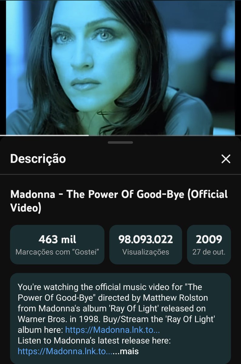 🚨 To the Madonna fandom, let's all gather and focus on getting Sorry &amp; The Power Of Good-Bye over the 100M views mark 🚨

• We all got together for LIB reaching 1B, so let's give these two gems some love too!!!! Especially Sorry which is less than 200k views away from it.