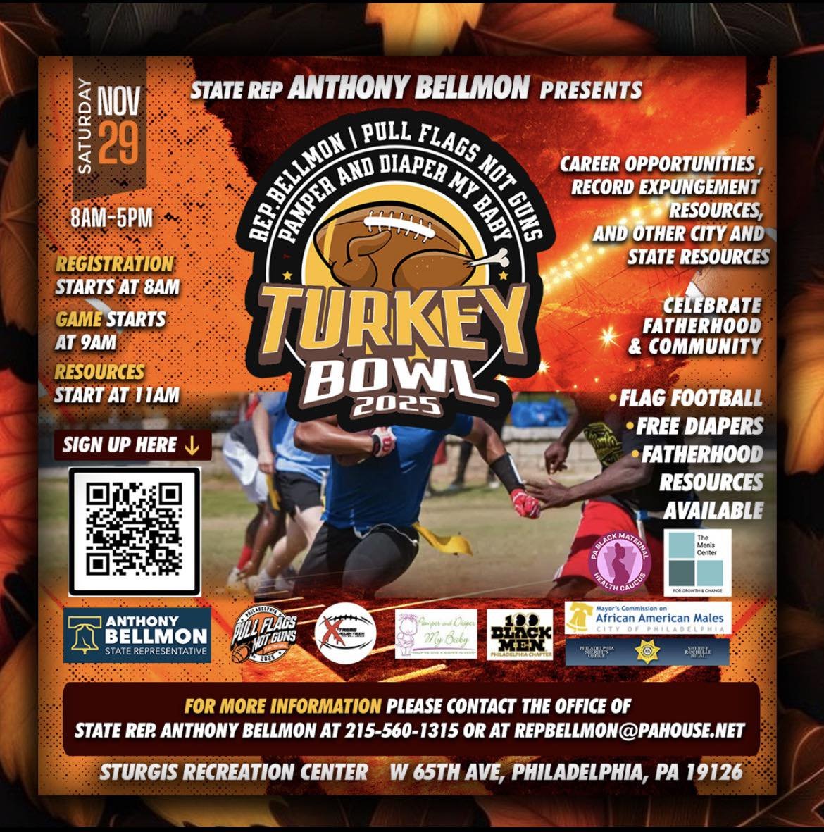 RepBellmon's tweet image. **Dads and Diapers** TurkeyBowl 2025 is all about football, family, free diapers, and real resources for our men and families.
Sign up asap at this link: eventbrite.com/e/rep-bellmon-…