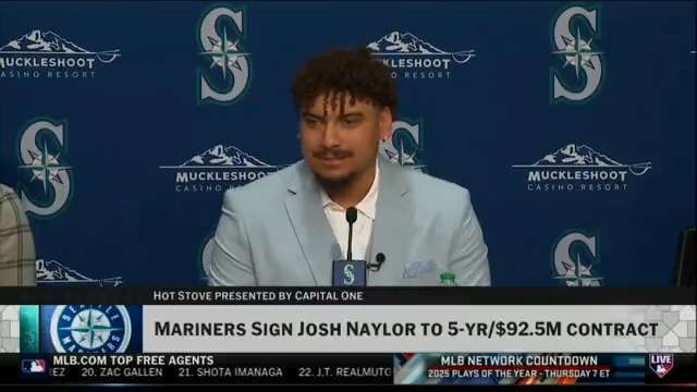 “I had such a blast being a part of everything [last year]... I can't wait to run it back with them because they deserve this. This city deserves it.”

- Josh Naylor on re-signing this early in the offseason with the @Mariners 