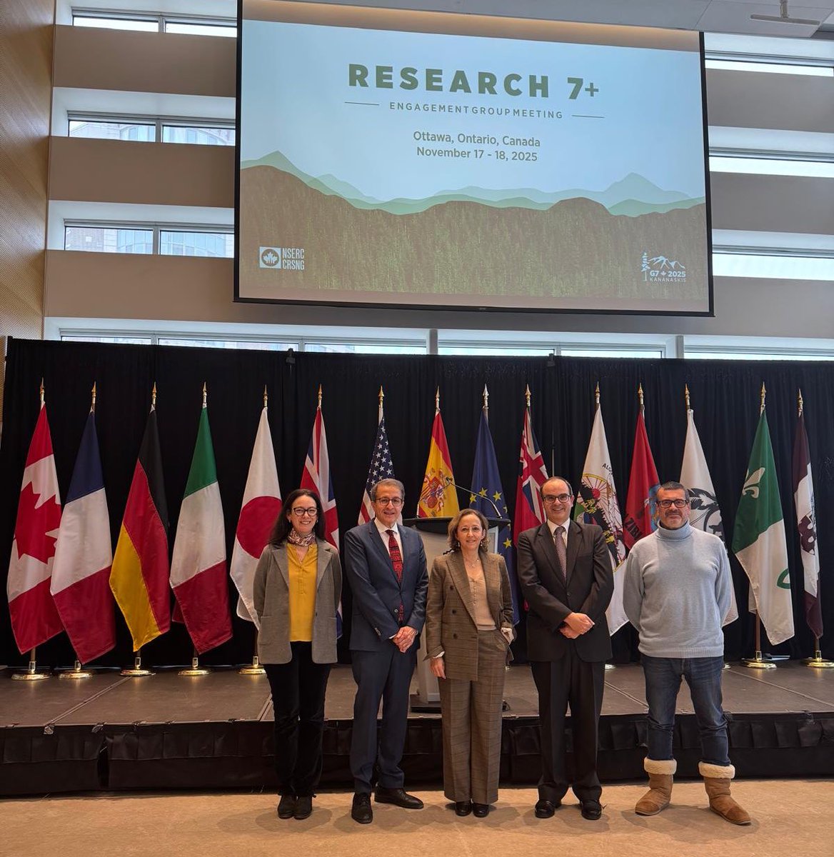 EmbEspCanada's tweet image. Durante esta Presidencia 🇨🇦 del G7, la Presidenta del @CSIC @delPinoE ha participado con éxito en #Ottawa en el encuentro Research 7+. Orgullosos 🇪🇸 de nuestra #ciencia #investigacion #Innovacion 
During 🇨🇦 #G7 Presidency, the President of @CSIC, @delPinoE, successfully took part…