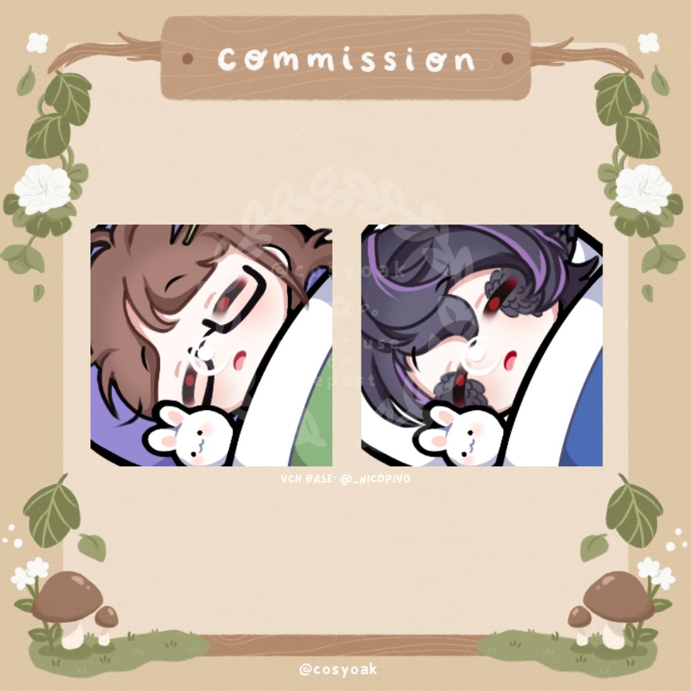 cosyoak's tweet image. 2 sleepy boys..(о´∀`о)💤

sleep emote available on vgen..! 🐭🤎