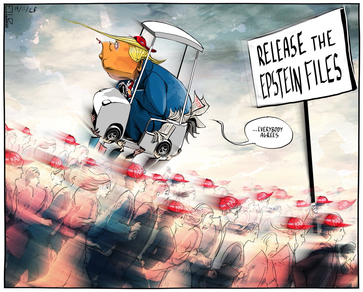 EBaronCartoons's tweet image. Wednesday&apos;s Guardian cartoon
#Trump #EpsteinFiles