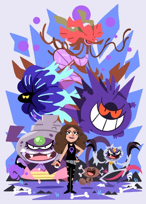 I'm making team commissions in this style A team of 6 pokemon with a trainer for $100 DM or email for any inquiries