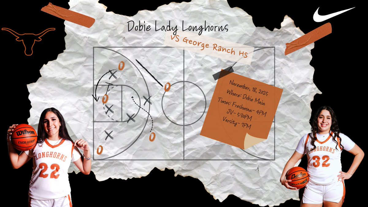 It’s GAAAMMMEEEDDDAAAYYY!!!
Your Lady Longhorns are taking on the song horns of George Ranch Hs tonight at home! Come on out and support! 🤘