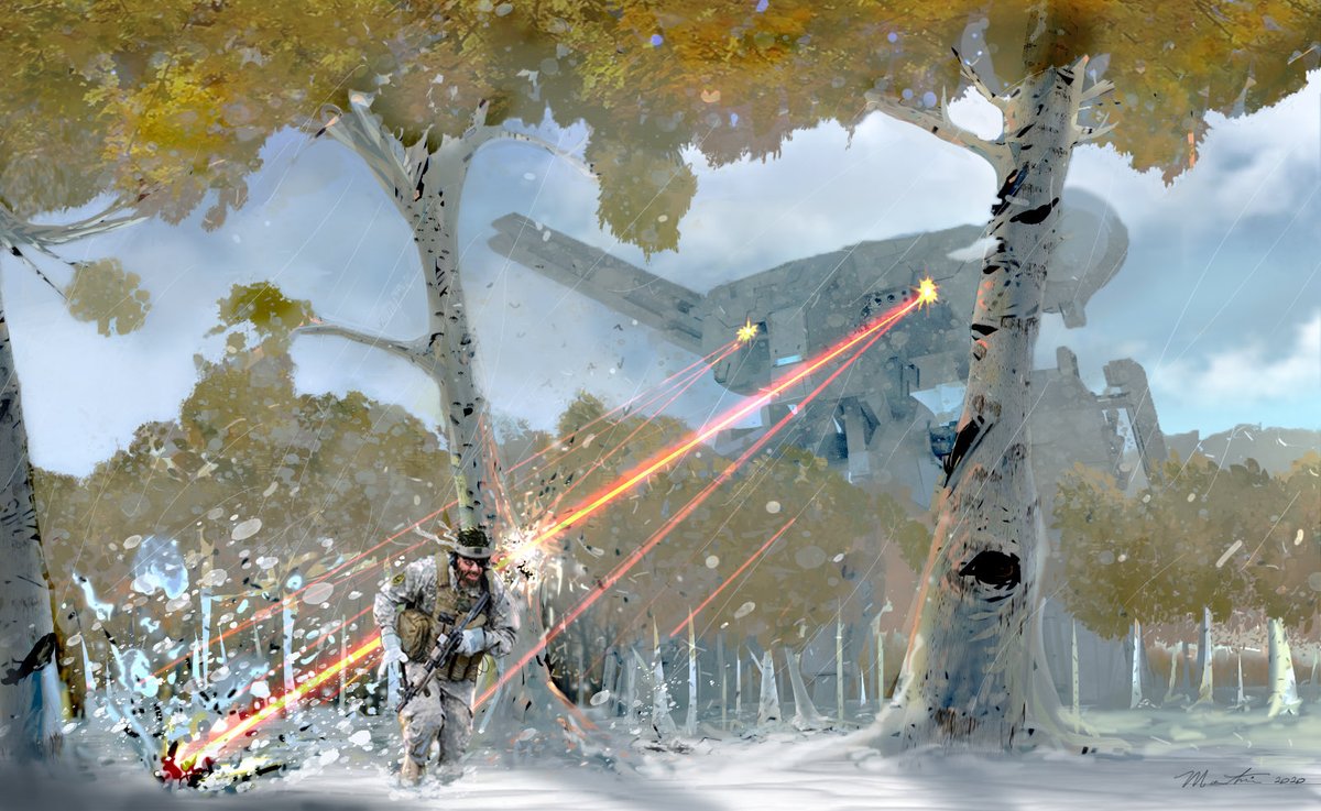 ryjmartin's tweet image. Old piece, was inspired by Jordan Vogt-Roberts commissioning artists for a possible Metal Gear movie #visdev #metalgear