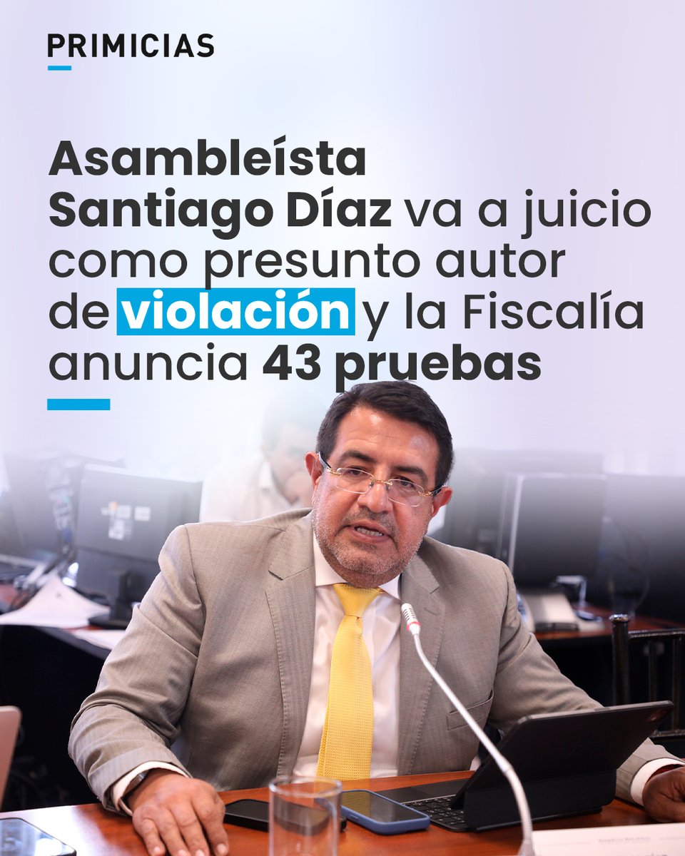Según la Fiscalía, el asambleísta Joseph Santiago Díaz. habría consumado el delito de violación y entregado USD 140 a la víctima para que guarde silencio. prim.ec/6i1u50XtHXK