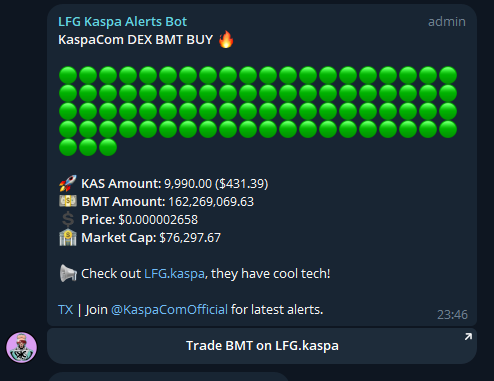 positifar1's tweet photo. WELCOME LEGENDS! $BMT $KAS
@BTC_Maxi_Tears @KaspaCom @kasplex
WE'RE STILL EARLY, ITS JUST THE BEGINNING!!!
#BMT #BITCOINMAXITEARS #KASPA #KAS #KASPLEX #KASPAECOSYSTEM #LFGKASPA https://t.co/K5bETRGOn6