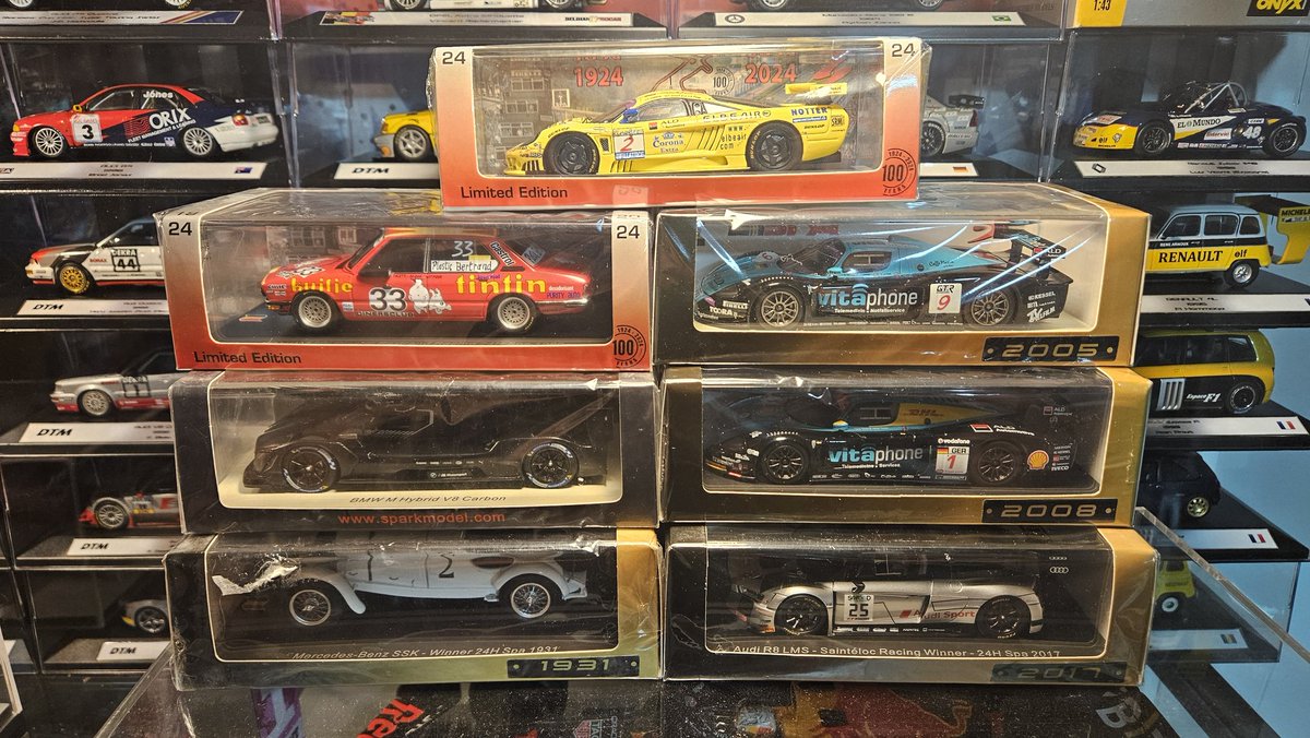 MaxouLepilote's tweet image. That&apos;s some delivery today. @24HoursofSpa winners and legendary @BMWMotorsport models. 👀 #Spark #models #modelcar