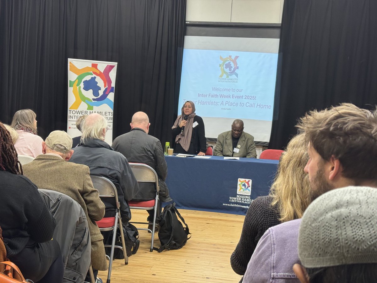 DSingleton_'s tweet image. So pleased to have Sufia back as co-chair with Rev James ⁦@THInterFaith⁩ - #interfaithweek event looking at #homes and #housing ⁦@TowerHamletsNow⁩ ⁦@FaithActionNet⁩