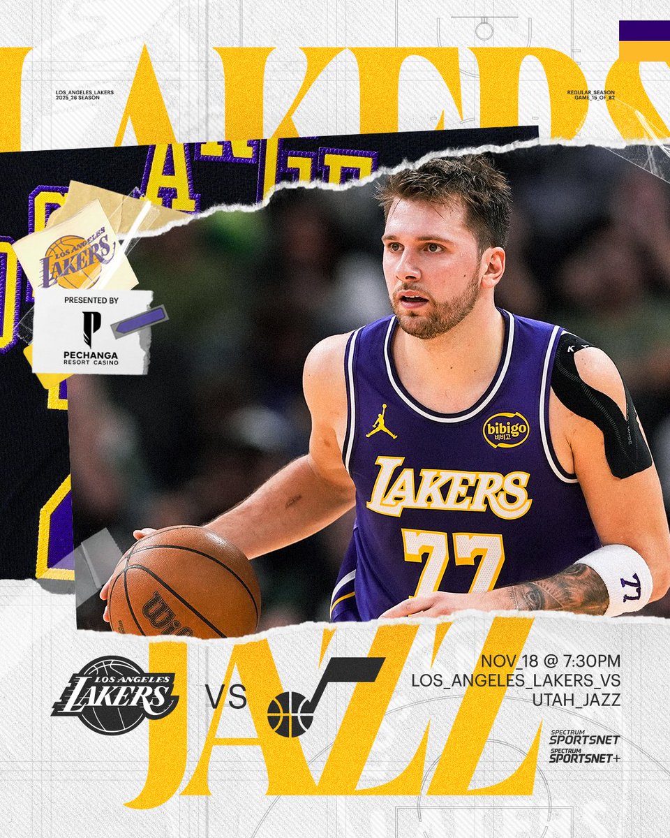 Lakers's tweet image. Your Tuesday evening plans.

🕖: 7:30 PM PT
📺: @SpectrumSN
📱: Spectrum SportsNet+
📻: ESPN LA 710/1330 KWKW

Presented by @PechangaCasino