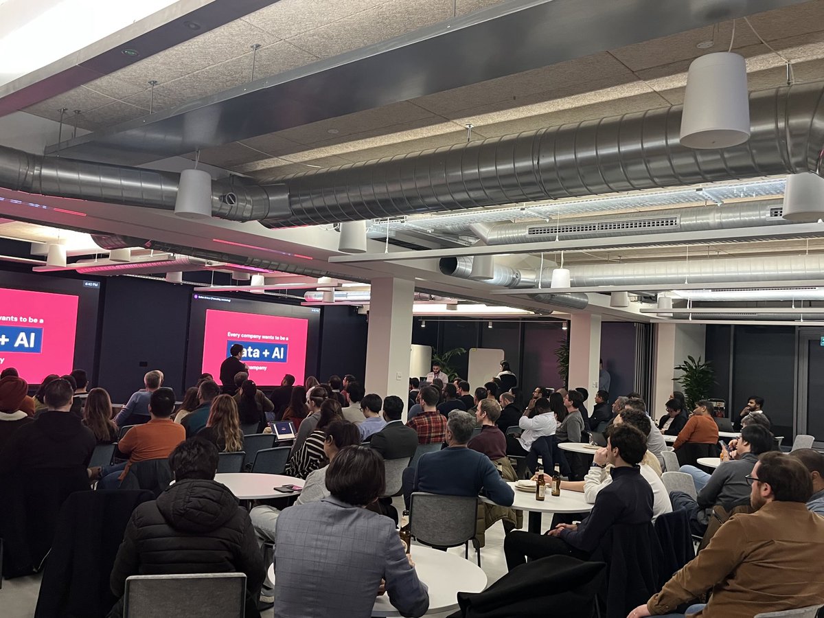 Shashikant86's tweet image. These are the scenes from London 🇬🇧 Agentic AI ⁦@databricks⁩ with talks on ⁦⁦@DbrxMosaicAI⁩ ⁦@DSPyOSS⁩ and panel on evaluating AI agents! Panel from ⁦@databricks⁩ ⁦@Cometml⁩ and ⁦@WeAreIntentHQ⁩ #AgenticAI #DSPy