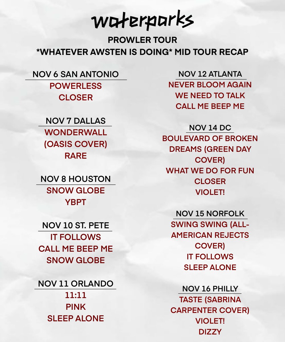 Awsten and his acoustic guitar have us wishing we were at every single show 🙂‍↔️ What are you hoping he plays on the b-stage next?