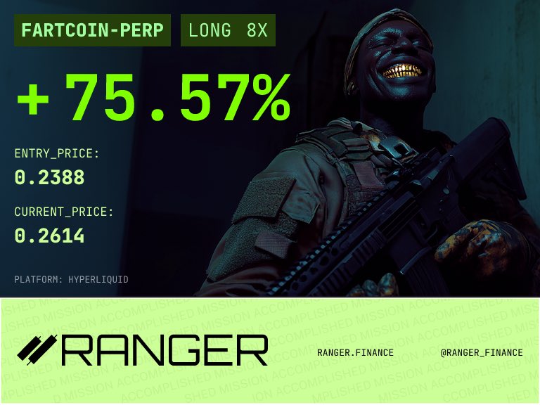 $Fartcoin

Still the best meme there is, 
Hot air will rise again 💨

Long on <a href="/ranger_finance/">Ranger</a>