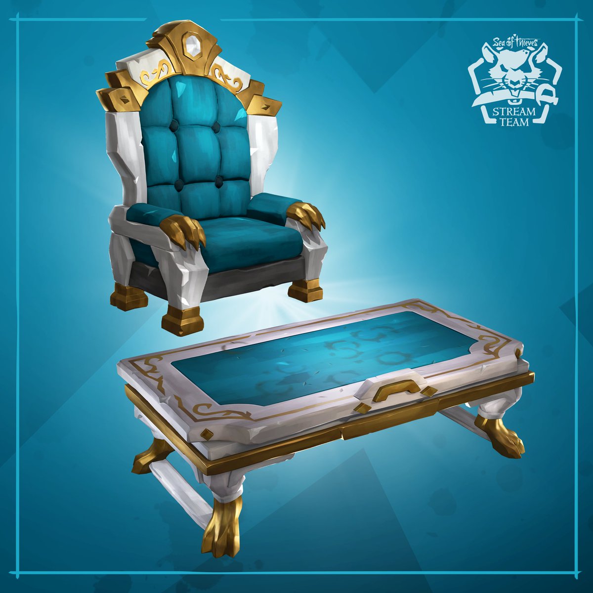Gilded Phoenix Table and Chair Bundles have (almost) returned!

I will be giving 20+ of these away during the entire month of December!

Drop a follow on twitch and swing by for a chance to win one via Marbles or StreamElements drawings!

twitch.tv/CTMiniManiac
#SeaOfThieves