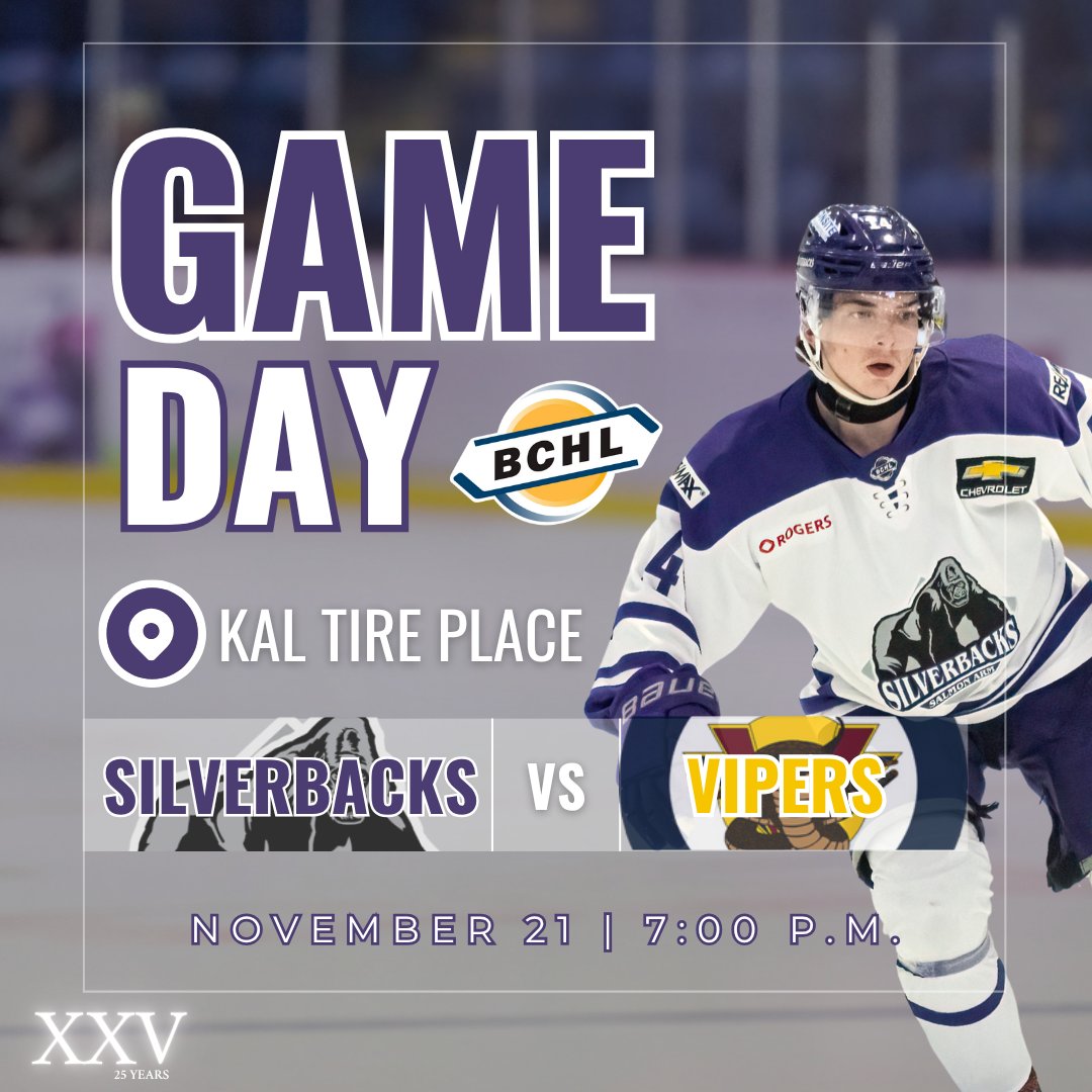 SASilverbacks's tweet image. GAMEDAY! 🦍

The Silverbacks head to Vernon for the first time this season, taking on the Vipers!

Puck drop is at 7:00 p.m.

You can catch the game on Flo Hockey!