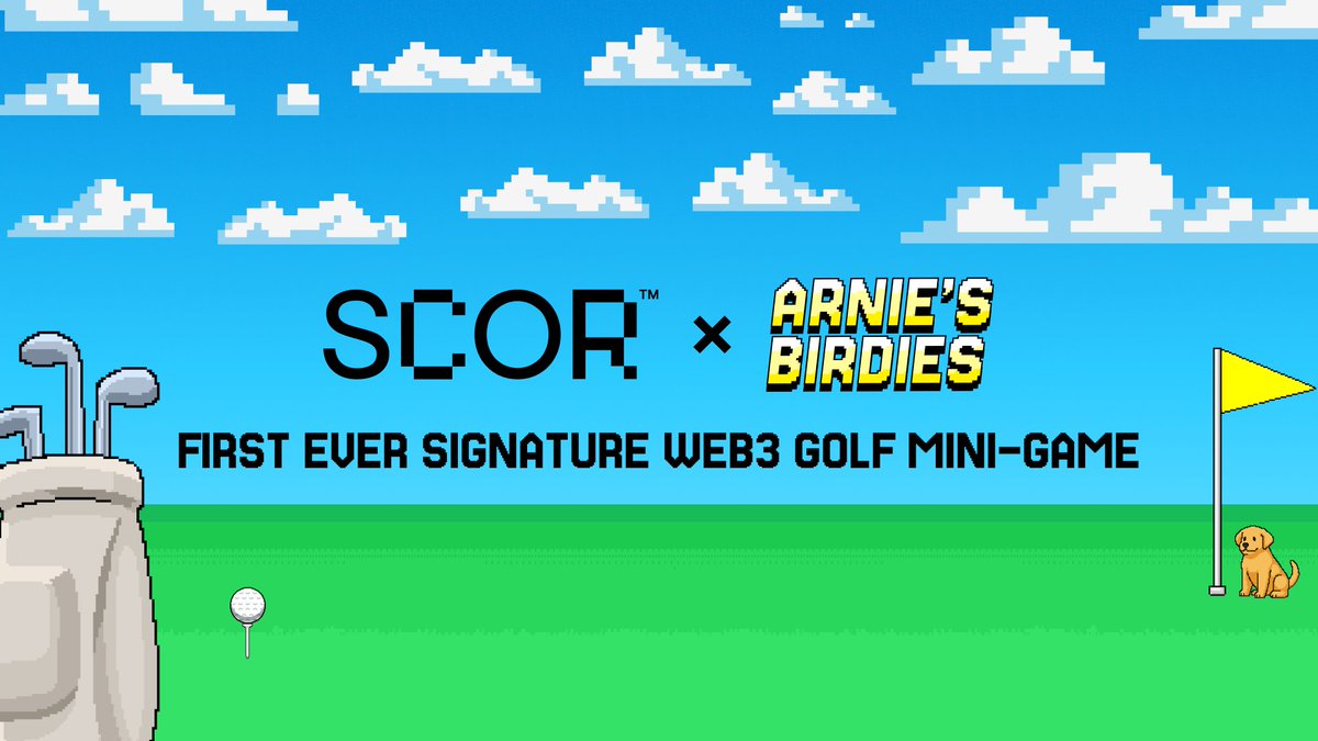 SCORProtocol's tweet image. Arnold Palmer’s legacy is brought into the SCOR ecosystem with Arnie’s Birdies, the first-ever athlete-signature Web3 golf mini-game.

Read the full story here: cryptogames.gg/scor-arnies-bi…