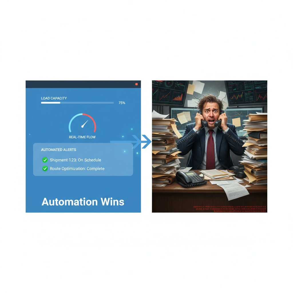 Tegyinc's tweet image. Ready for less chaos and more control? While others scramble to keep up, Tegy lets you post, manage, and cover loads effortlessly thanks to automation. Time to trade panic for peace of mind. #FreightTech #LogisticsSimplified
