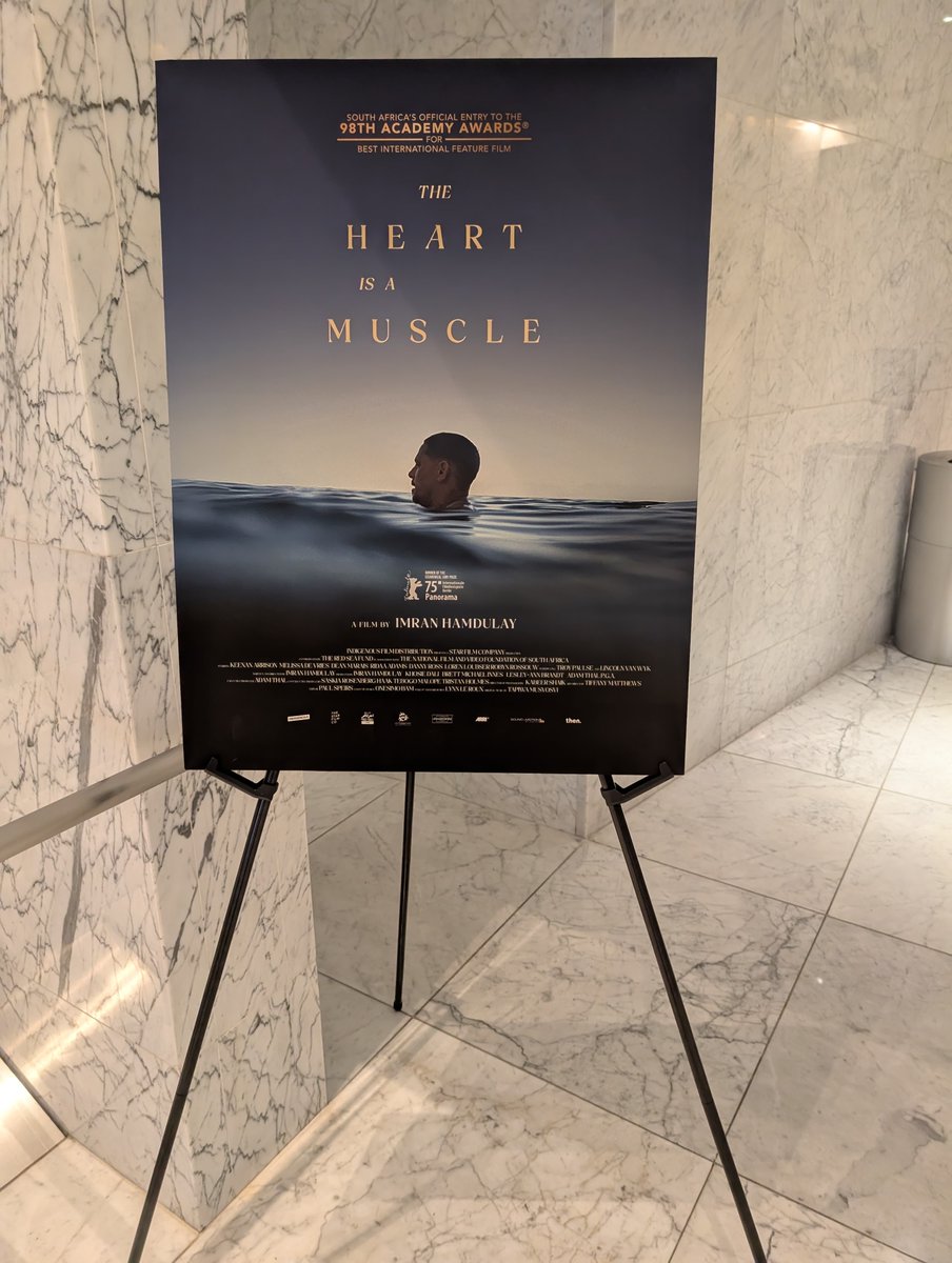LoriMcCreary's tweet photo. PLEASE WATCH THIS FILM! My friend Lesley-Ann Brandt produced The Heart is a Muscle, South Africa’s official entry to the 98th Academy Awards! This heart-wrenching thriller is a must-see. Written and directed by Imran Hamdulay. #Oscars https://t.co/ma99YR0UMe