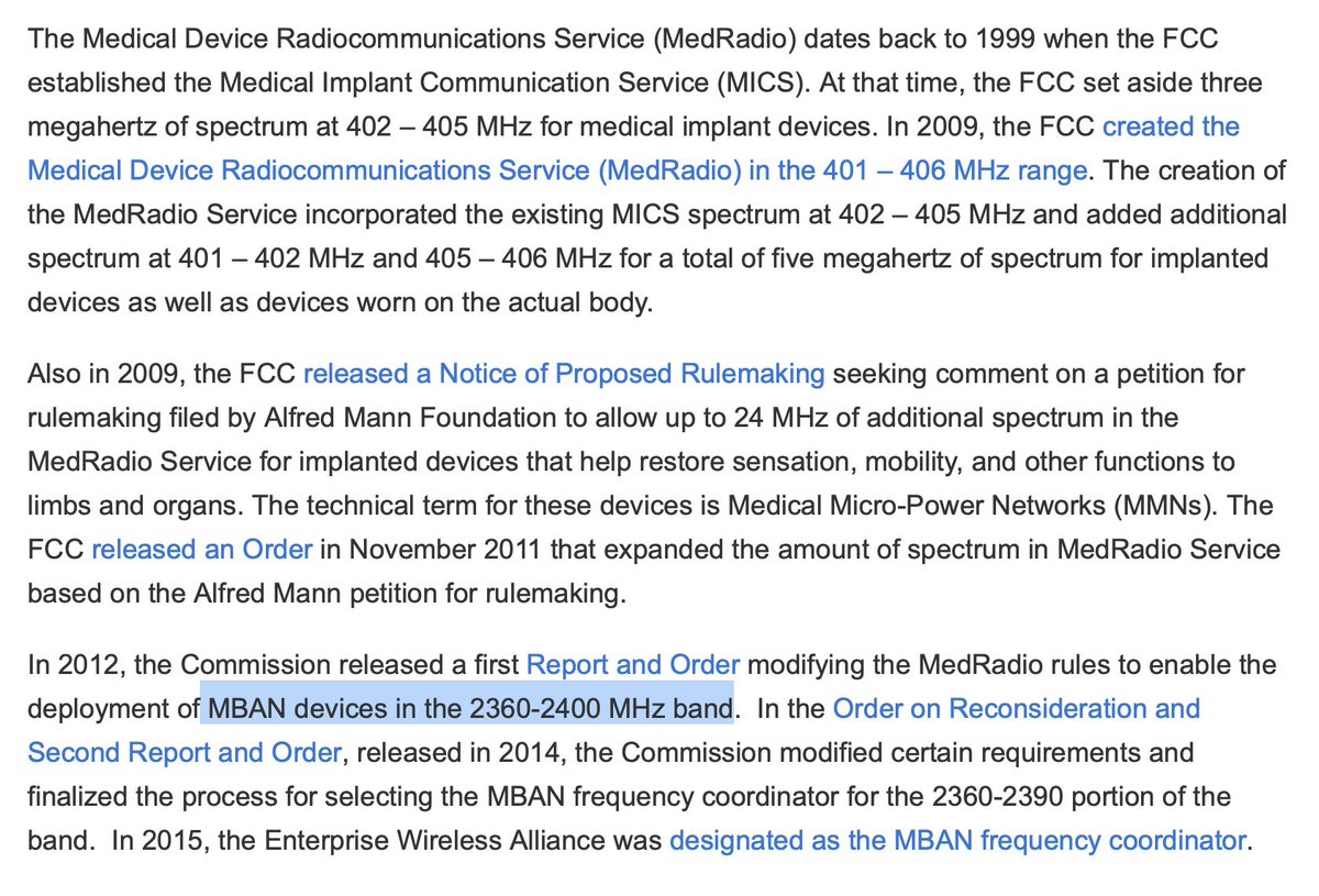 CorinneNokel's tweet image. Wireless Medical Telemetry Services 

Medical Body Area Network - 2012 

#FCC 
 
fcc.gov/medical-device…